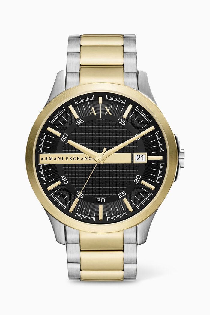

Hampton Two-tone Quartz Watch in Stainless Steel, 46mm, Multicolour