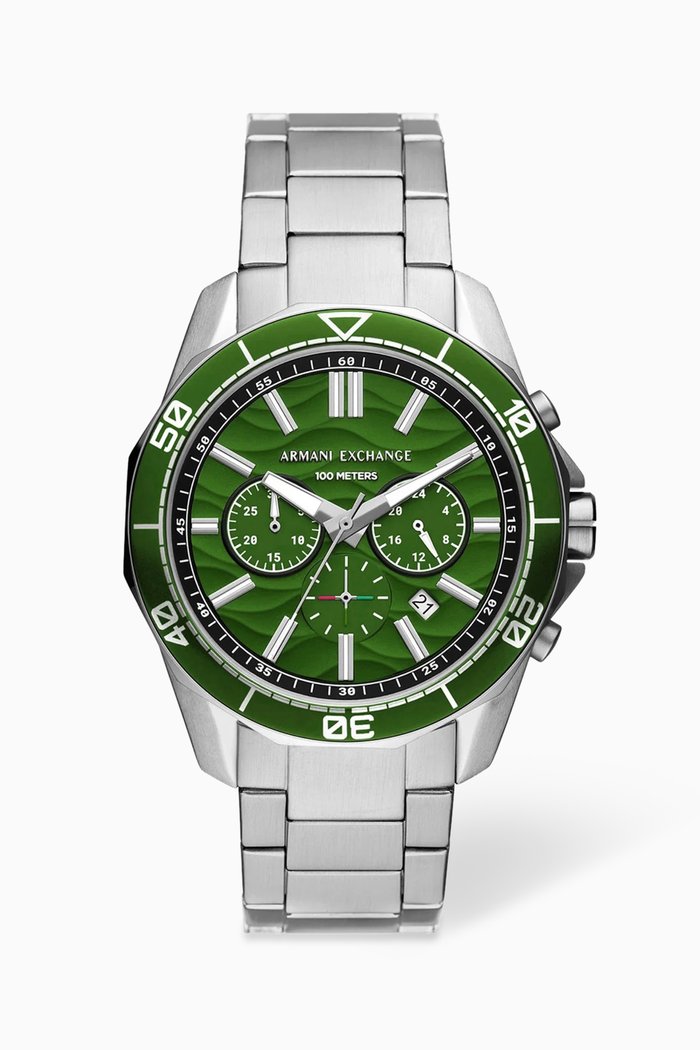 

Spencer Quartz Watch in Stainless Steel, 44mm, Silver