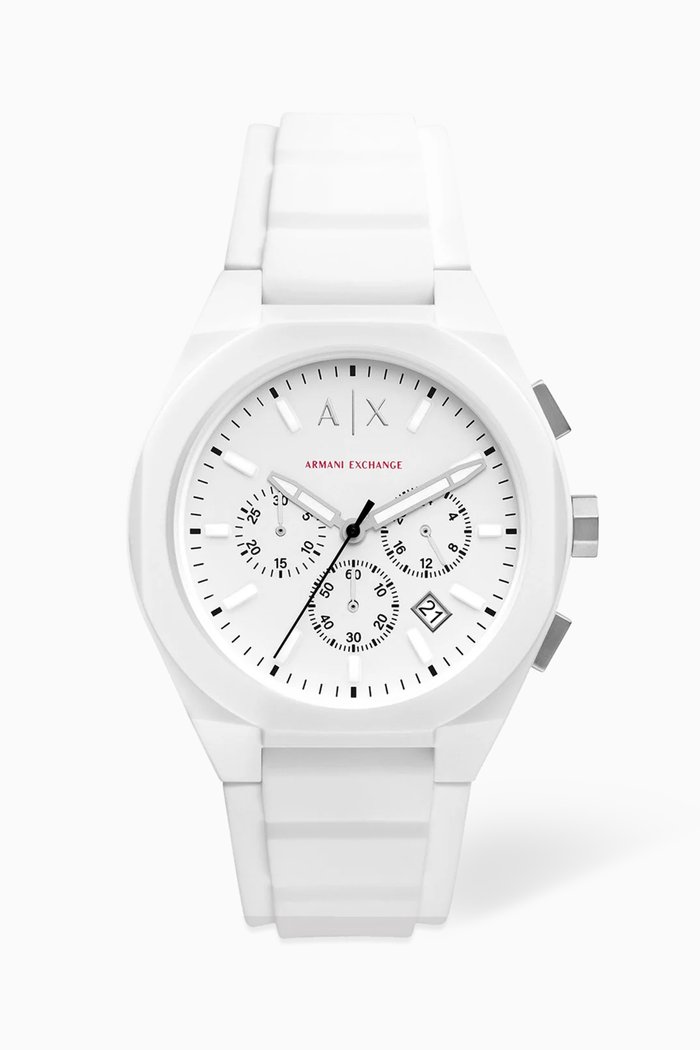 

Rafael Quartz Chronograph Nylon & Silicon Watch, 44mm, White