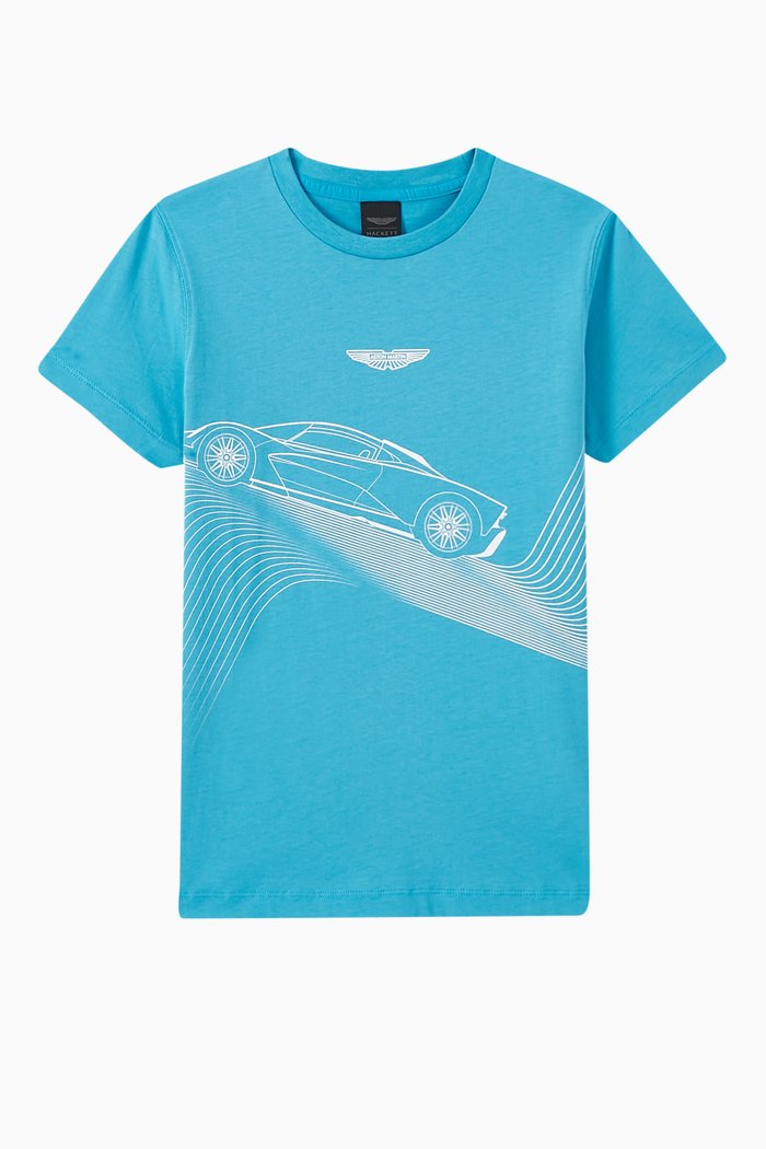 

x Aston Martin Print T-shirt in Cotton, Blue