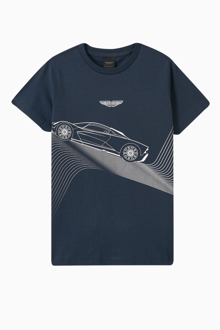 

x Aston Martin Print T-shirt in Cotton, Blue