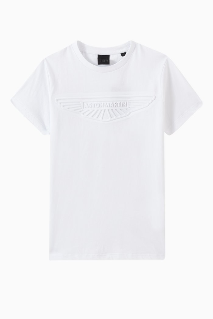

x Aston Martin Embossed T-shirt in Cotton, White
