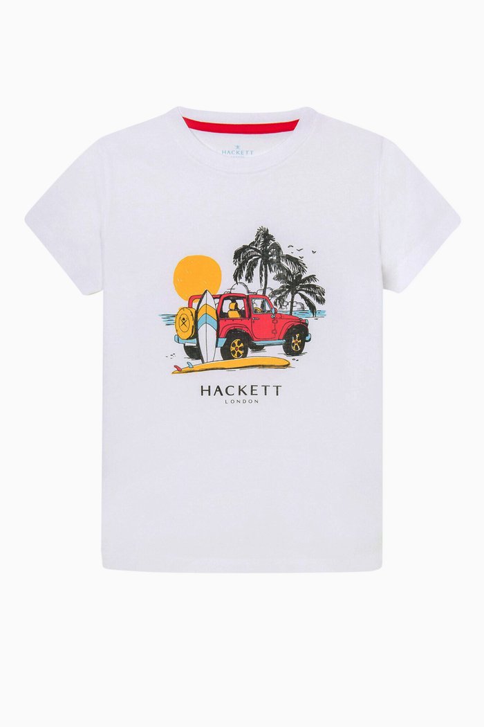 

Summer Print T-shirt in Cotton, White