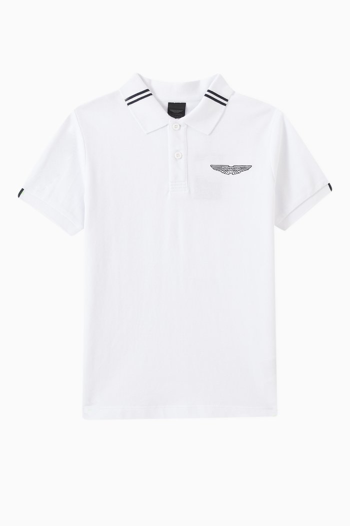 

x Aston Martin Polo T-shirt in Cotton, White