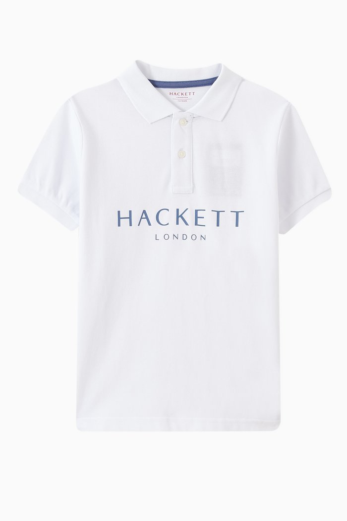 

Logo Polo T-shirt in Cotton, White
