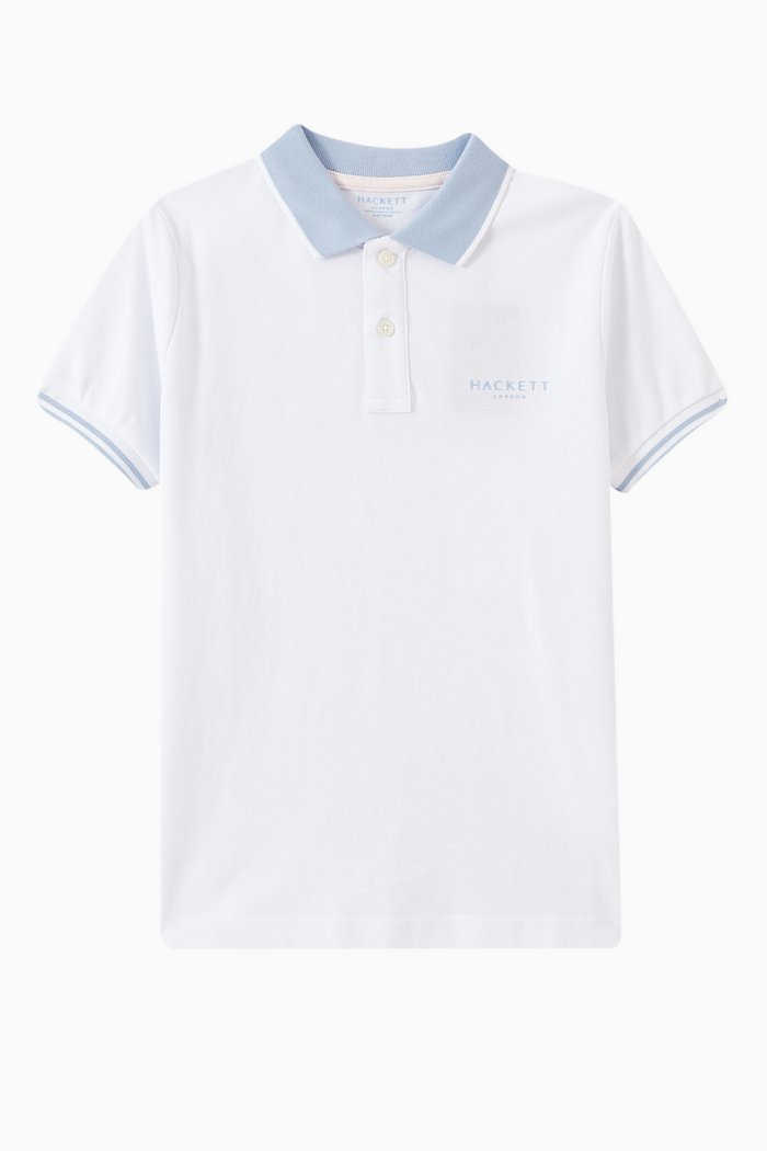 Summer Vibes Polo Shirt in Cotton, White