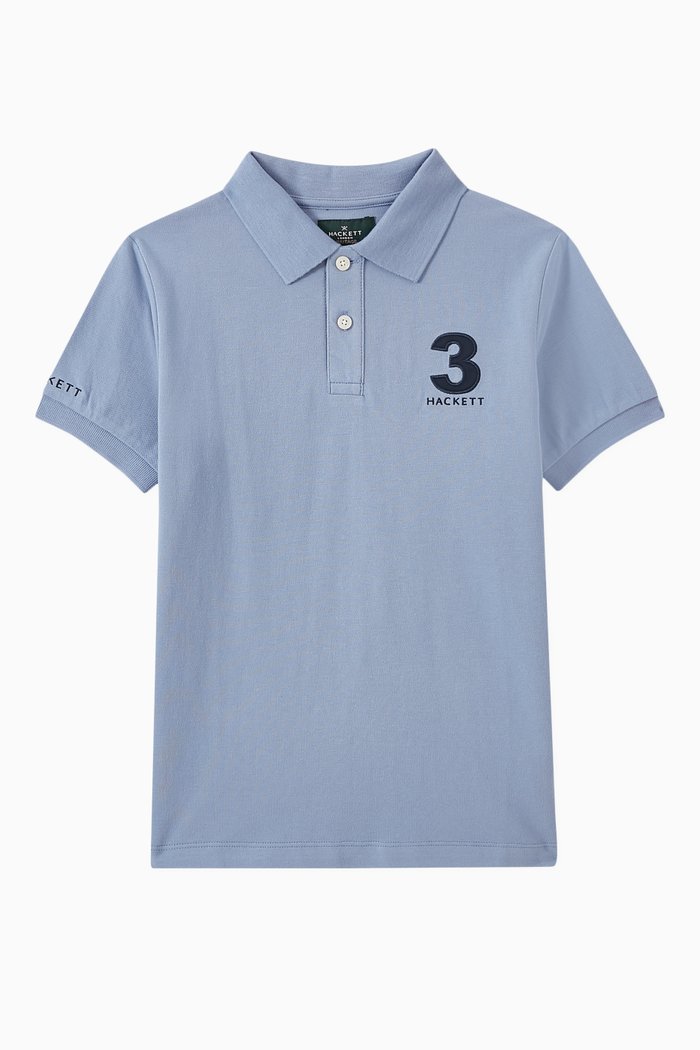 

Heritage Polo Shirt in Cotton, Blue