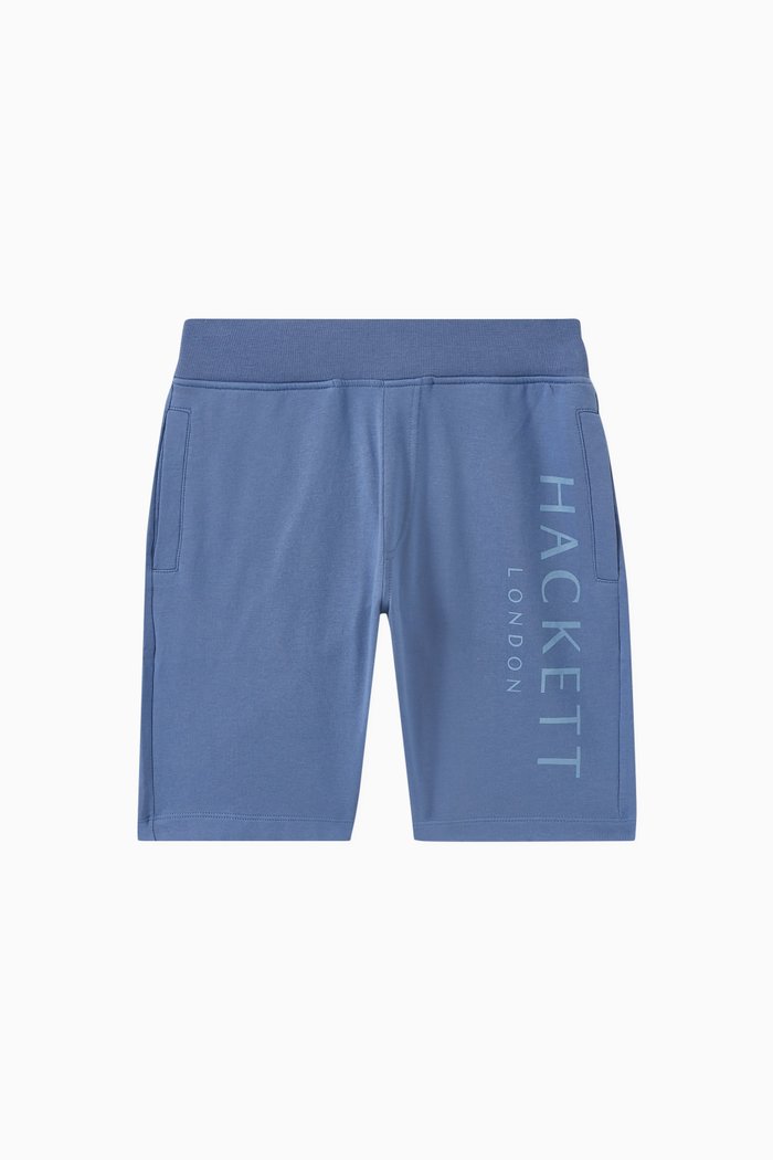 

Logo Print Shorts in Cotton, Blue