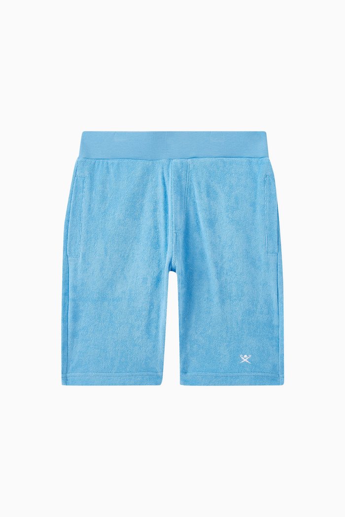 

Logo Embroidered Shorts in Cotton, Blue