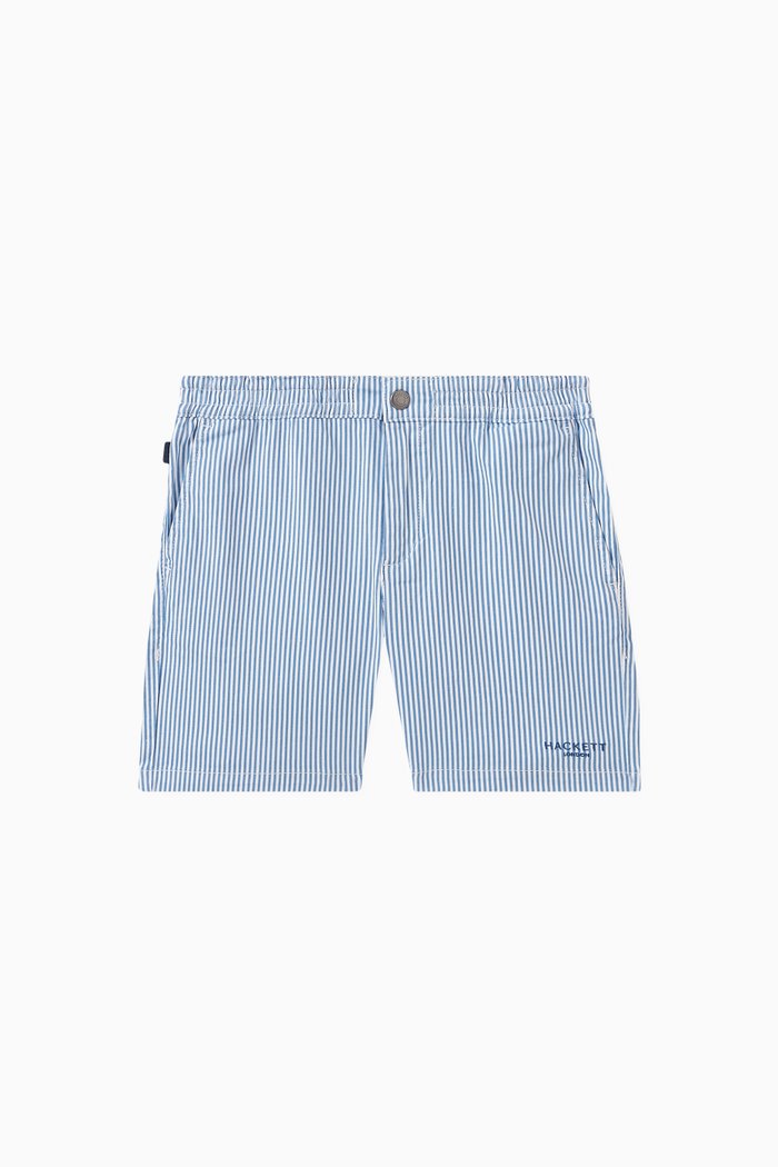 

Striped Shorts in Cotton-blend, White