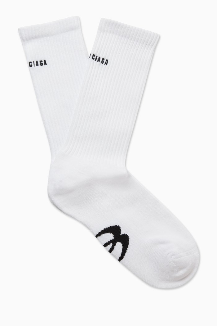 

Unity Sports Icon Crew Socks in Stretch-cotton, White