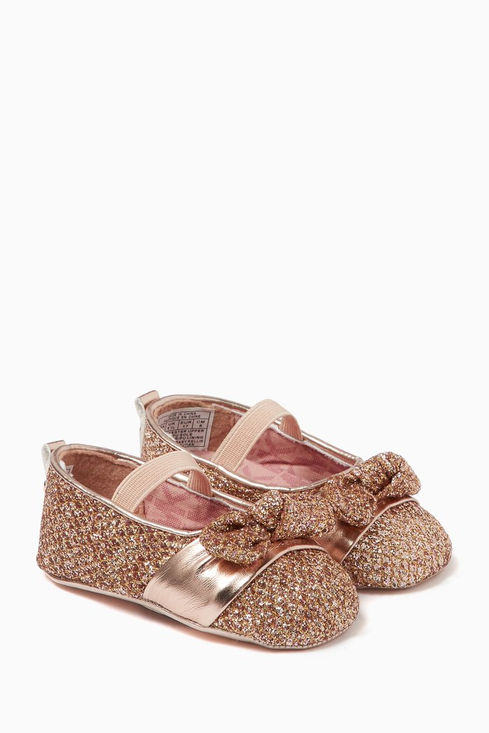 

Baby Kellie Embellished Ballerina Shoes, Gold