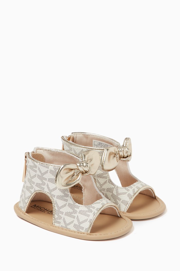 

Baby Mylah Sandals in Faux Leather, Neutral