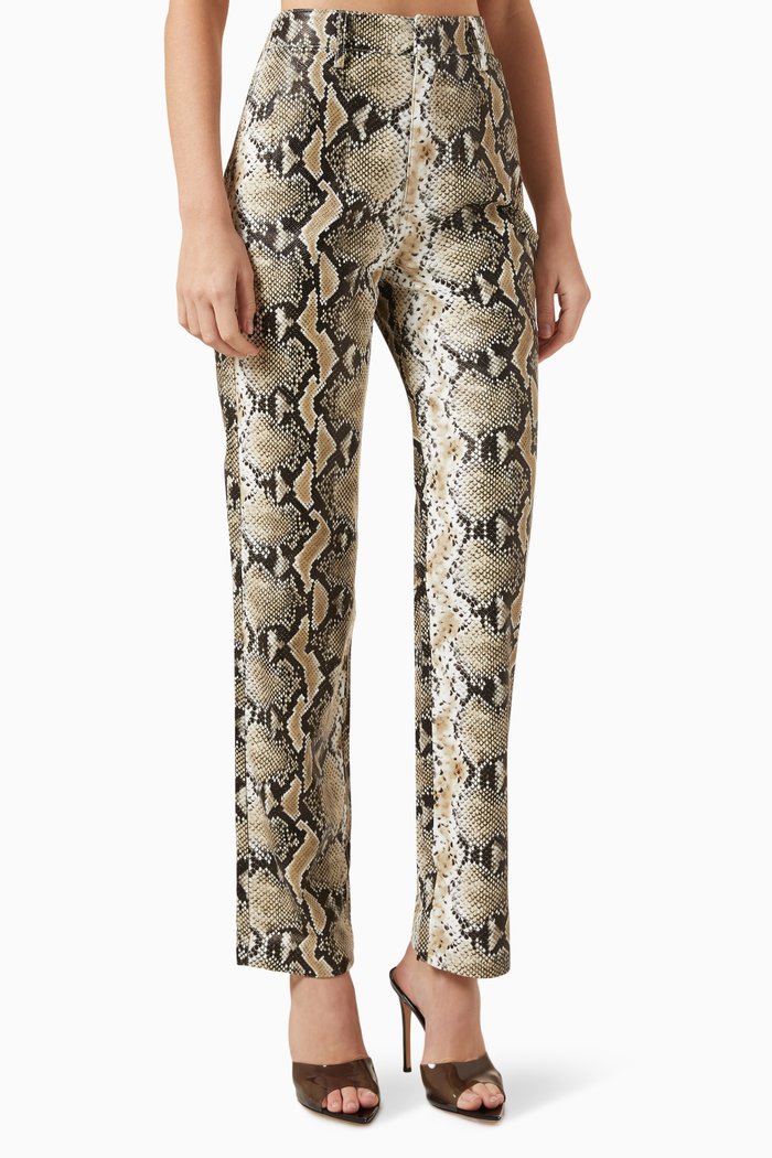 

Restless Serpent Pants in Faux Leather, Multicolour