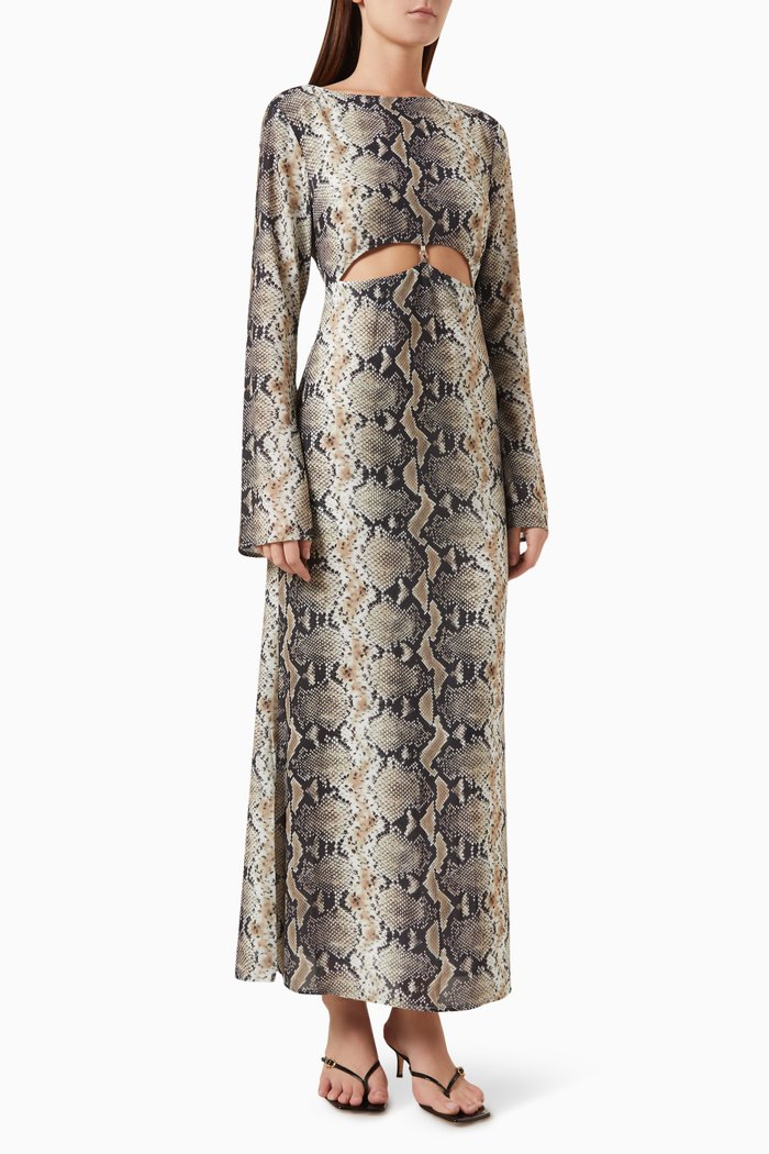 

Sly Serpent Cut-out Maxi Dress, Multicolour