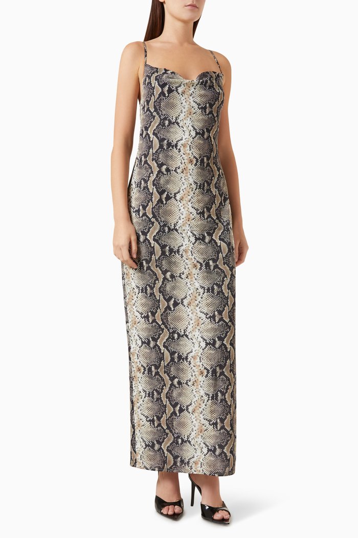 

Sly Serpent Slip Maxi Dress, Multicolour
