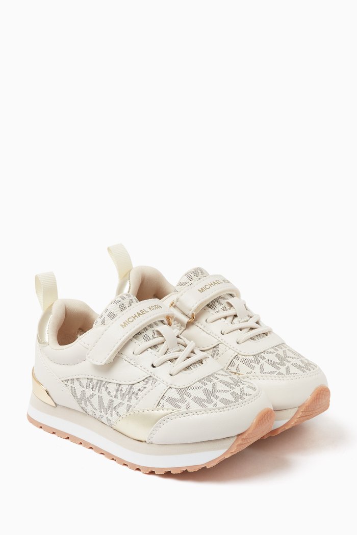 Billie Dorian Sneakers in Faux Leather, Neutral