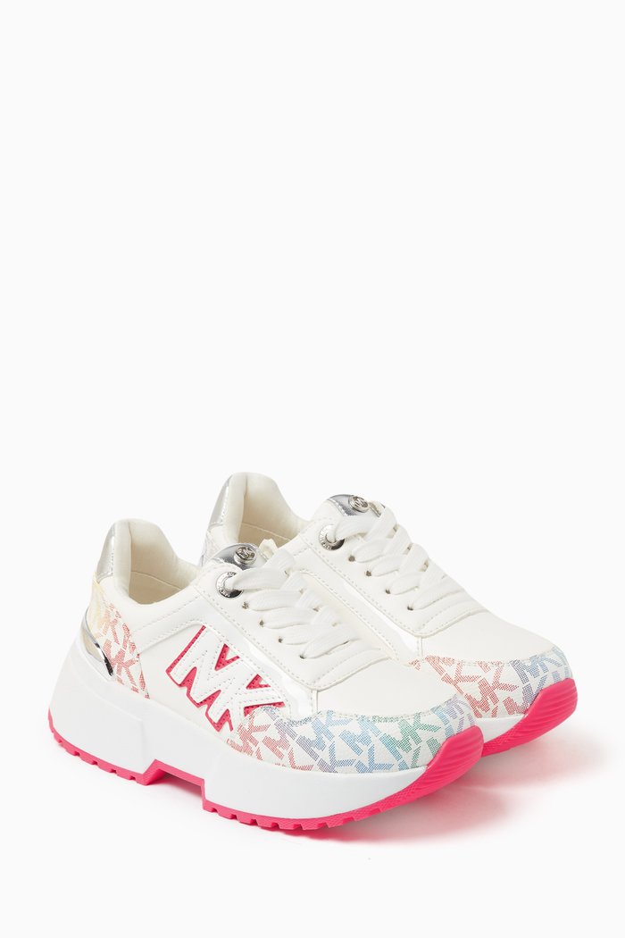 Cosmo Maddy Sneakers in Faux Leather, White