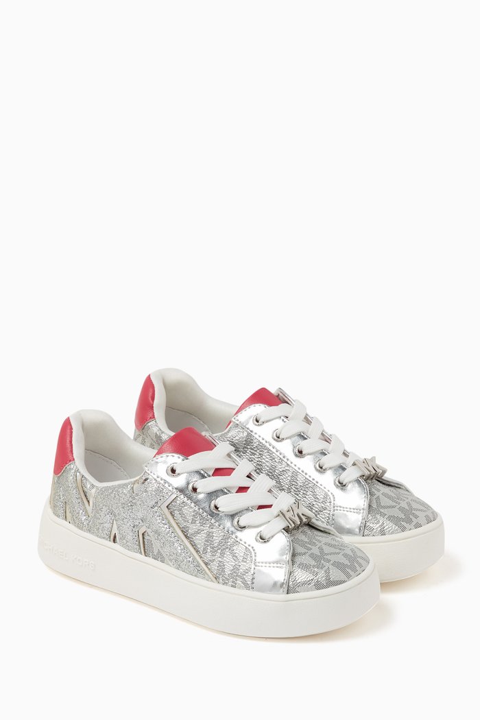 Jordana Airin Sneakers in Faux Leather, Silver