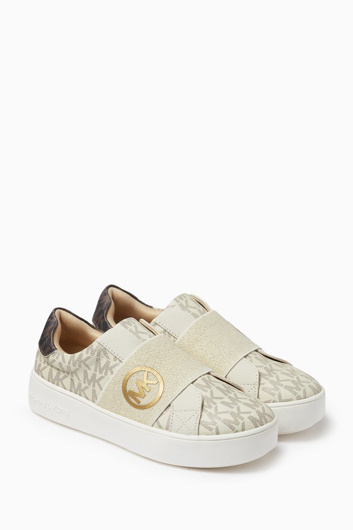 Jordana Airin Sneakers in Faux Leather, Gold