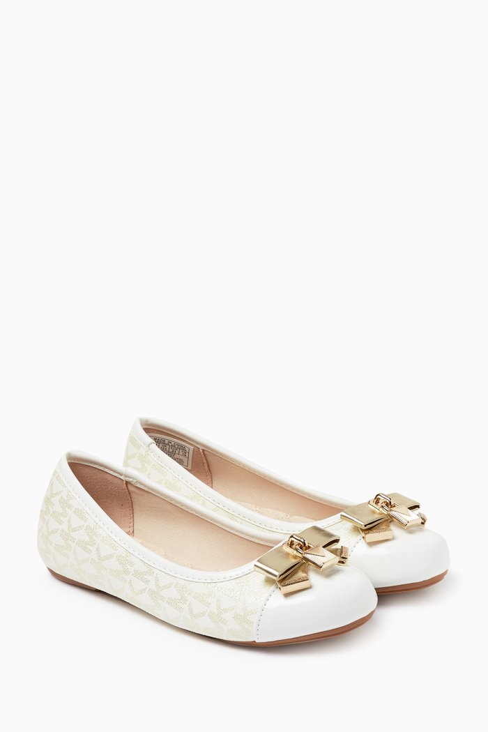 

Kenya Lock Ballerina Shoes in Canvas, White