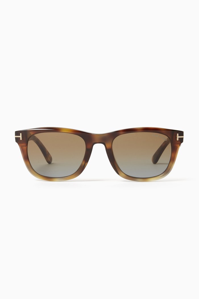

Square Tortoiseshell Sunglasses in Acetate, Brown