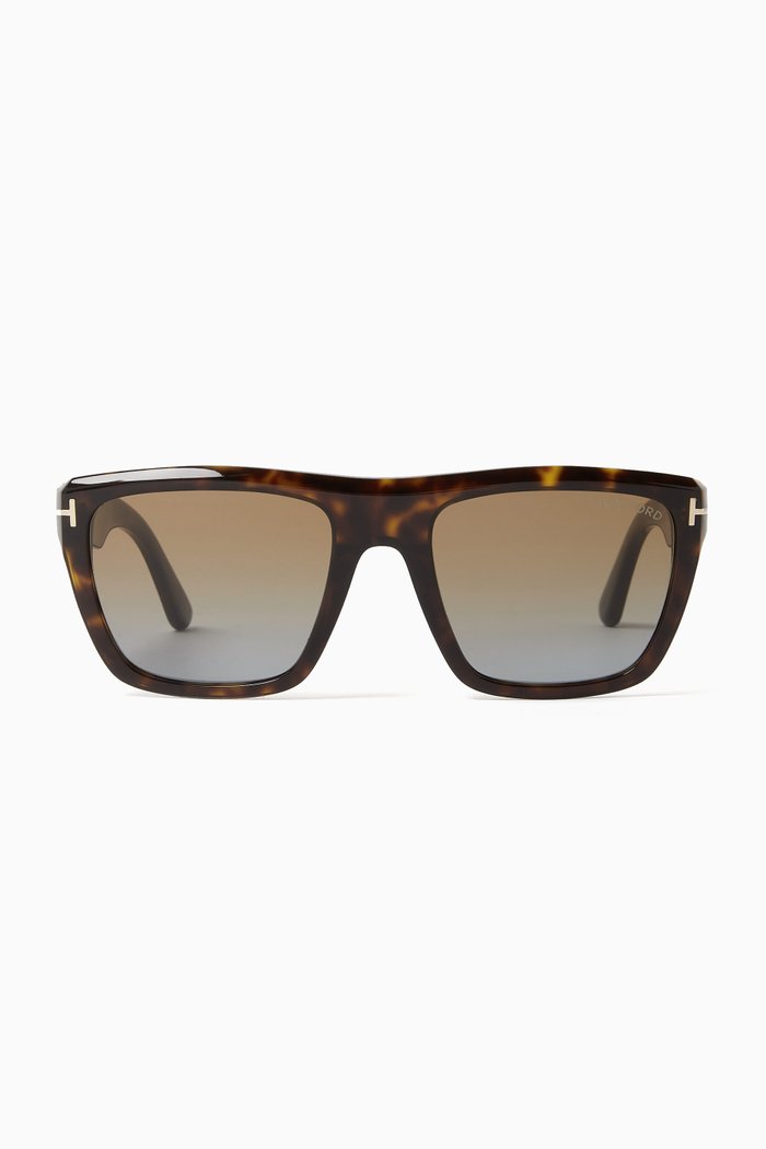 

Square Havana Sunglasses in Acetate, Brown