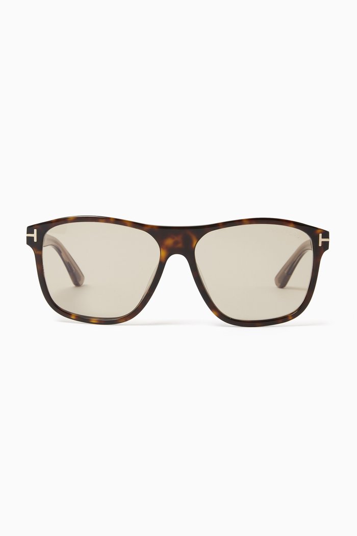 

Square Havana Sunglasses in Acetate, Brown