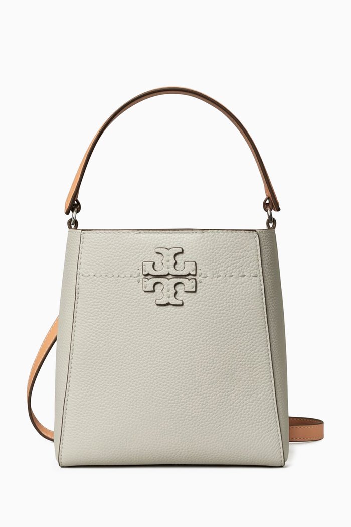 

Small McGraw Bucket Bag in Leather, Grey