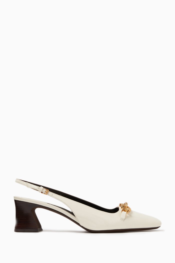 

Jessie 55 Slingback Pumps in Patent Leather, Neutral