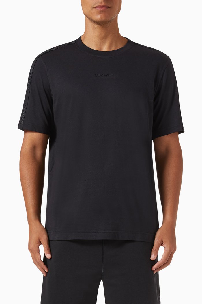 

Gym T-shirt in Technical Cotton-jersey, Black