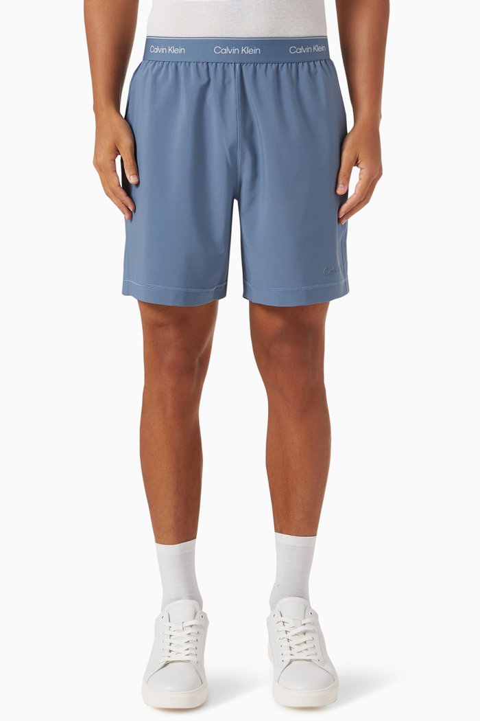 

Logo Gym Shorts in Woven-fabric, Blue