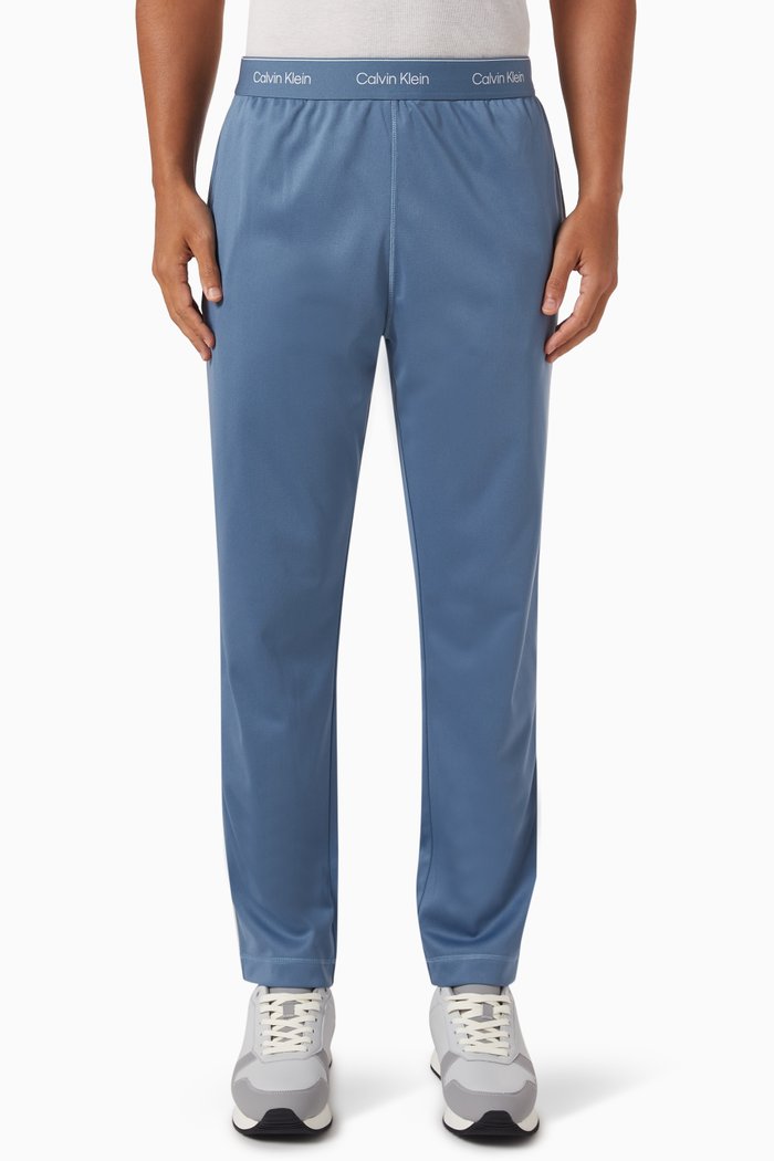 

Logo Joggers in Brushed-tricot Knit, Blue