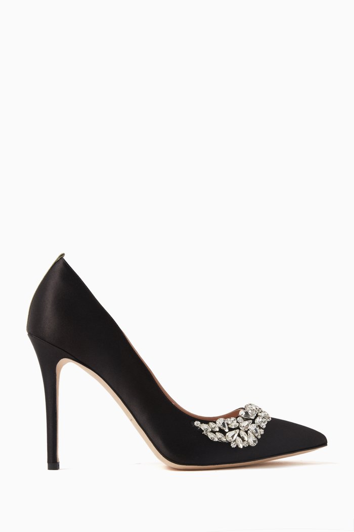 

Jumelle 100 Crystal-embellished Pumps in Satin, Black