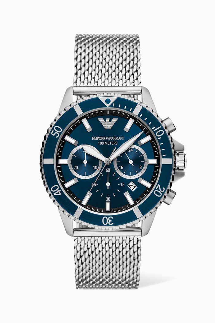 

Diver Chrono Watch, 43mm, Blue