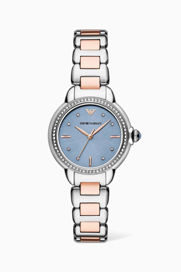 

Mia Two-tone Watch, 32mm, Blue