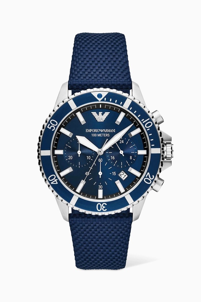 

Diver Chrono Watch, 43mm, Blue