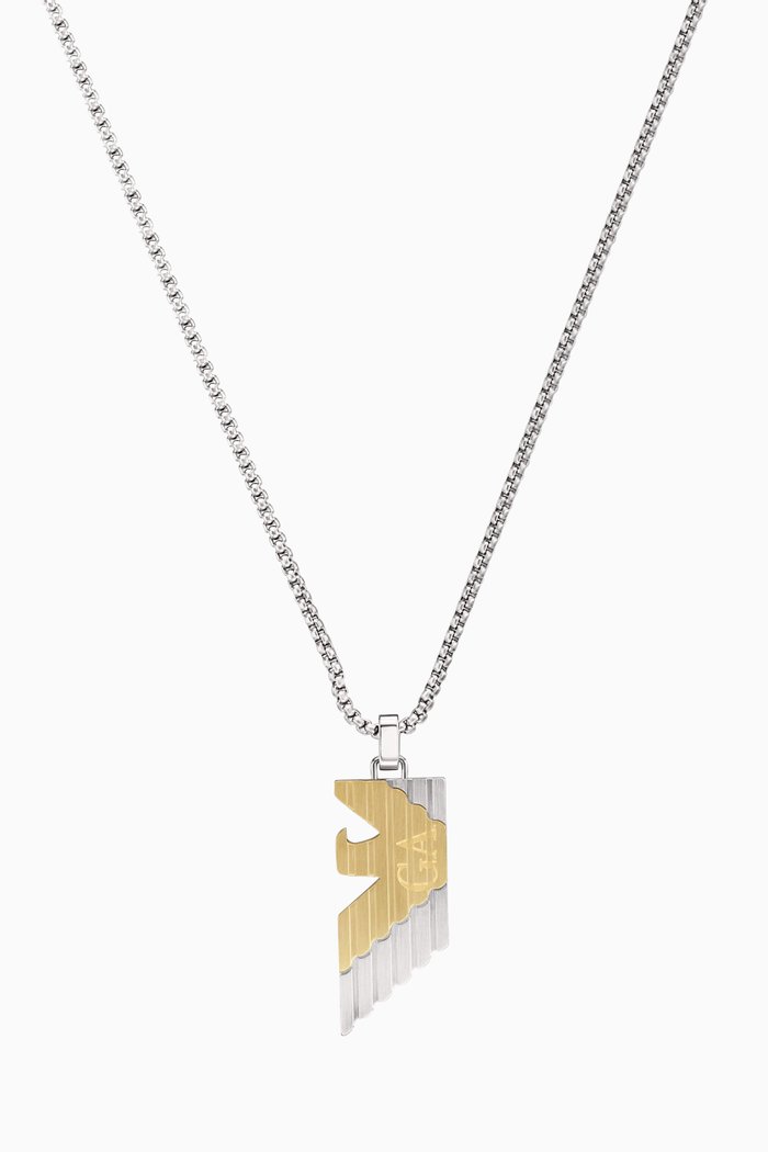 

Eagle Logo Necklace in Stainless Steel, Silver