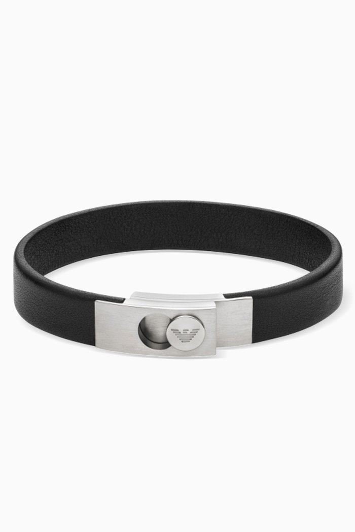 

Couples Strap Bracelet in Stainless Steel, Black