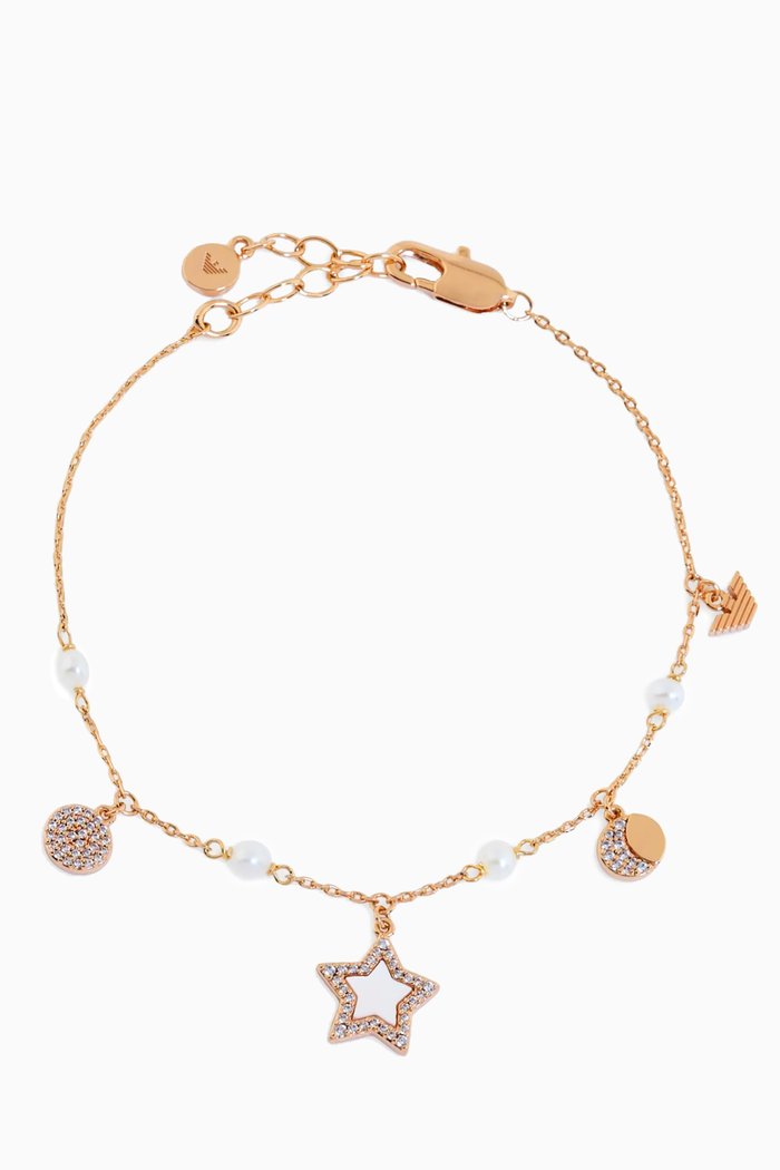 

Sentimental Station Bracelet in Brass, Gold