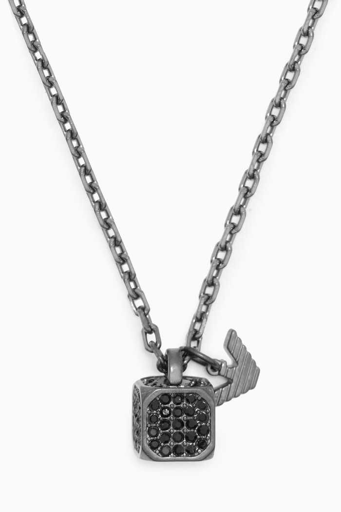 

Couples Necklace in Stainless Steel, Black