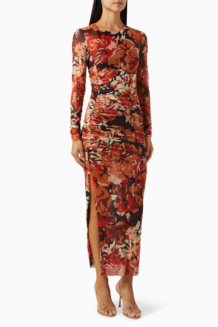 

Rubi Gathered Midi Dress, Multicolour