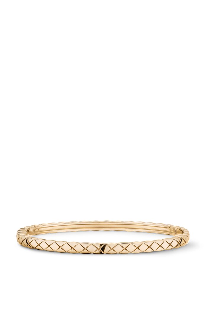 

Quilted motif, mini version, 18K BEIGE GOLD, Neutral