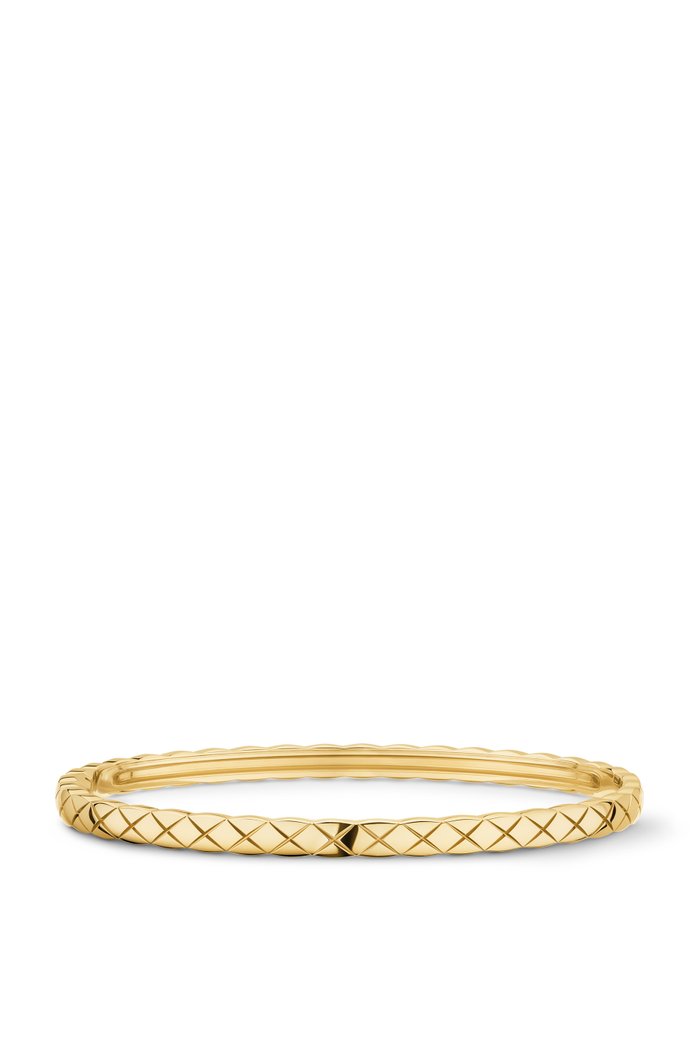 

Quilted motif, mini version, 18K YELLOW GOLD