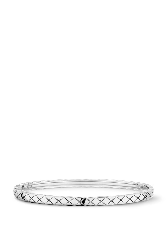 

Quilted motif, mini version, 18K white gold