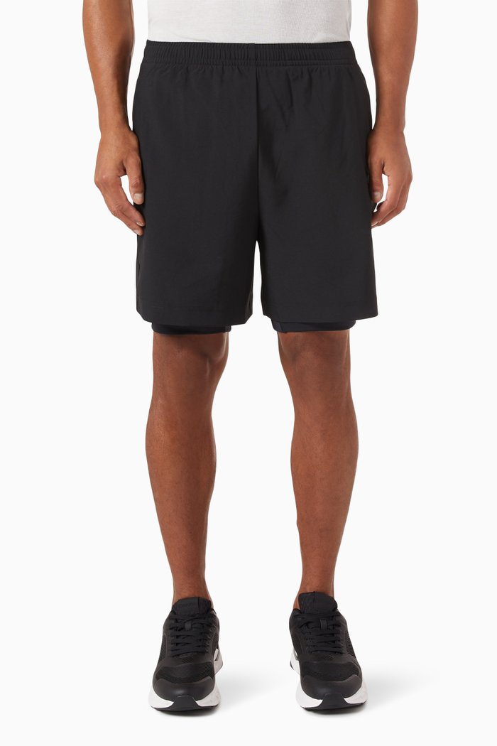 

2-in-1 Gym Shorts in Technical-fabric, Black
