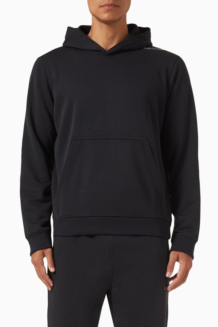

Hoodie in French-terry, Black