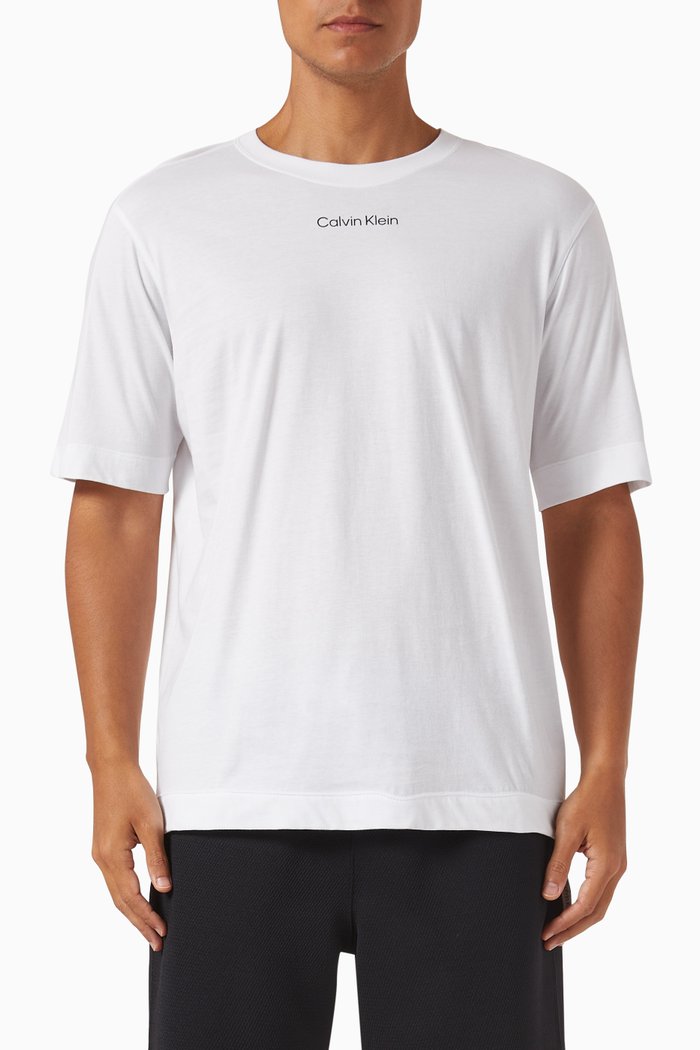 

Gym T-shirt in Technical Cotton-jersey, White