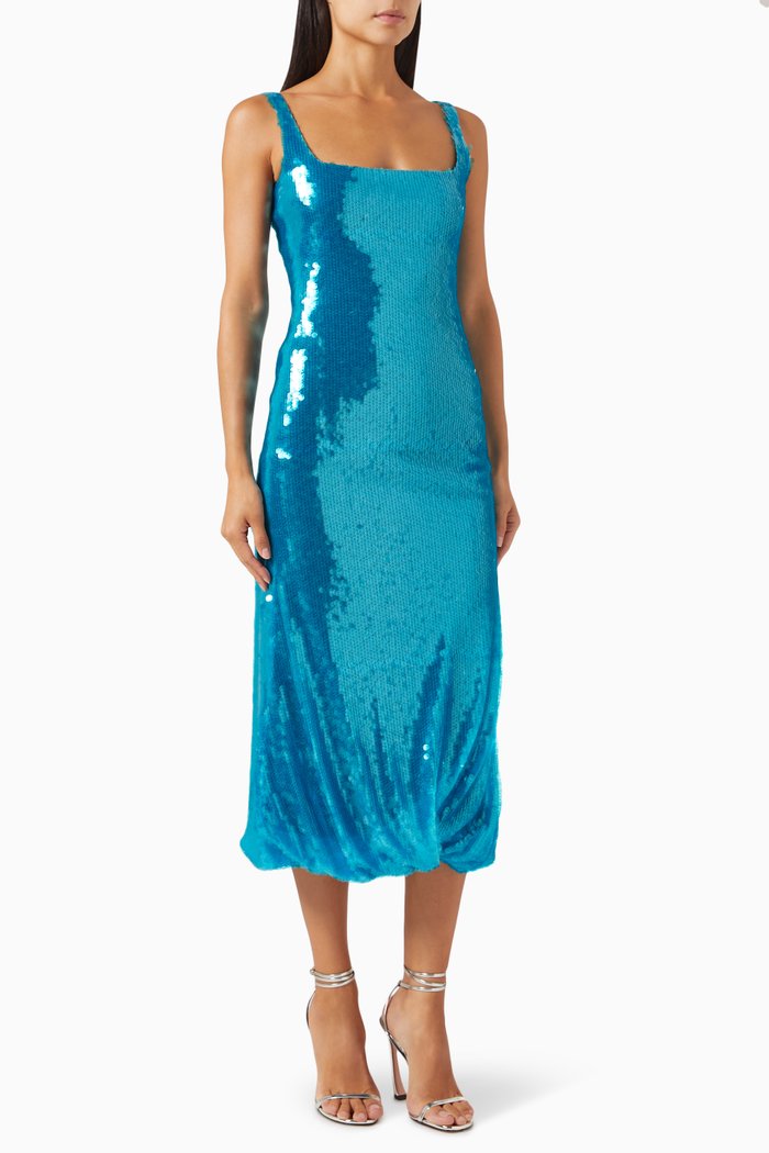 

Sidd Sequinned Midi Dress, Blue