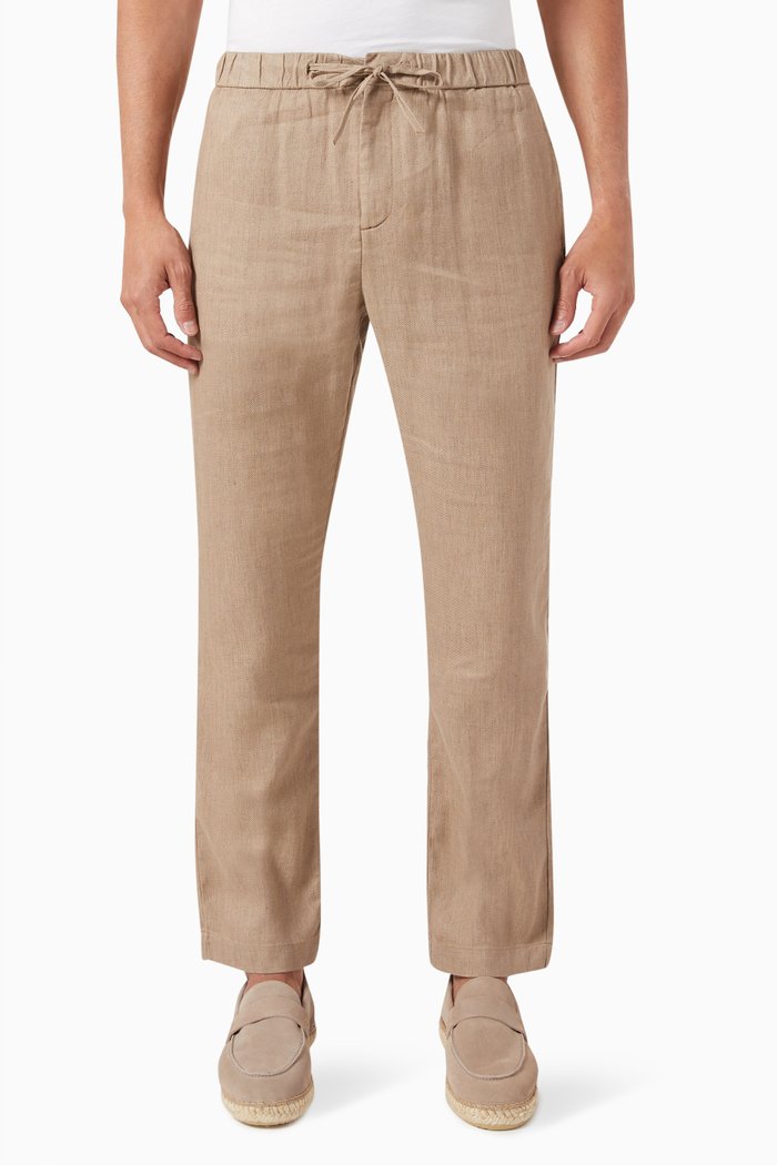 

Oscar Chinos in Linen-blend, Neutral
